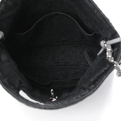 Chanel Denim Quilted 31 Denimpression Shopping Bag Grey Black 5 of 10