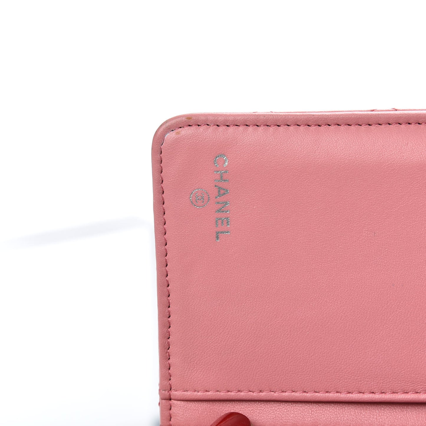 Lambskin Quilted Yen Wallet Pink