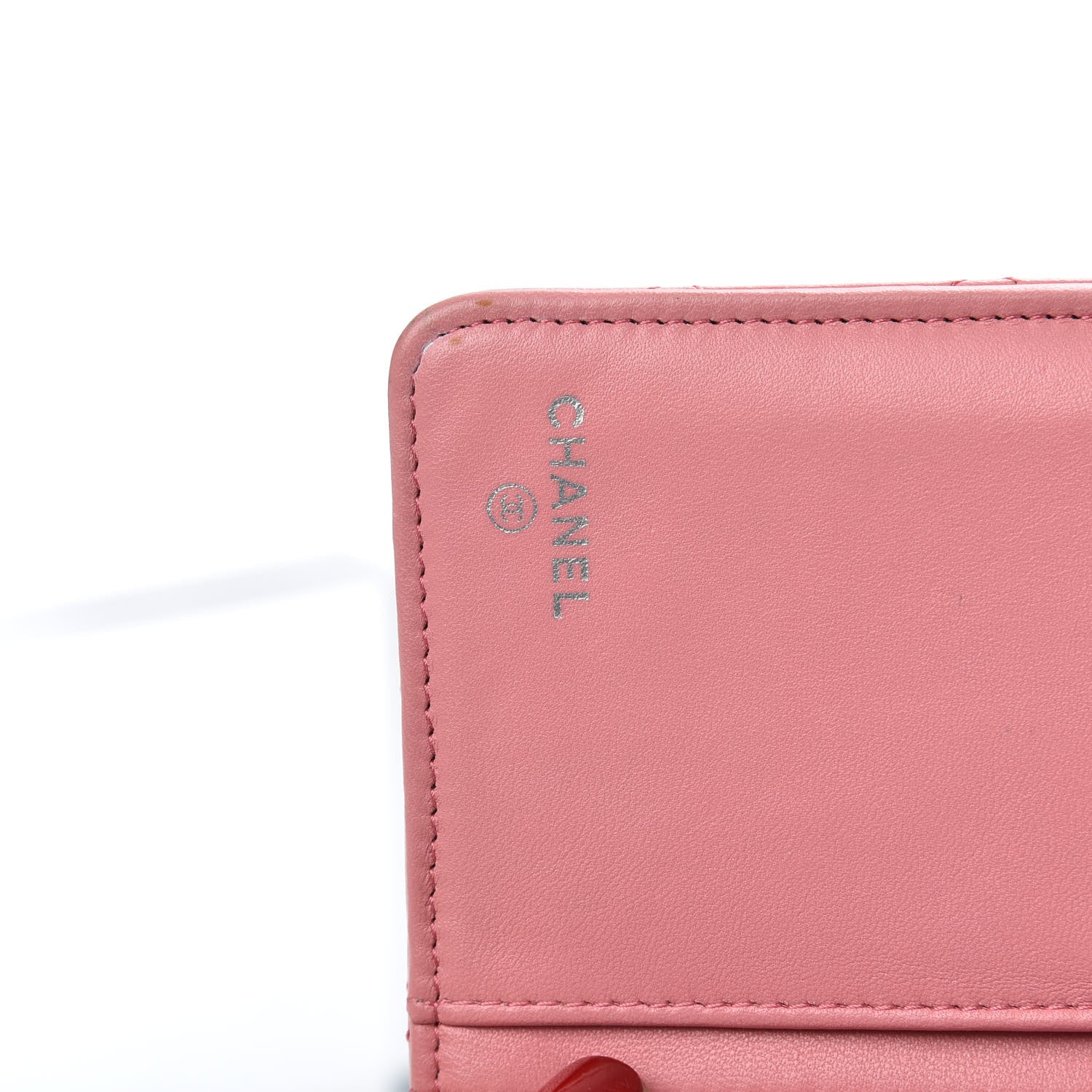 Chanel Lambskin Quilted Yen Wallet Pink 6 of 15