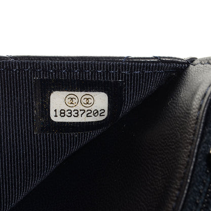Chanel Lambskin Quilted Wallet On Chain WOC Navy Blue 8 of 9