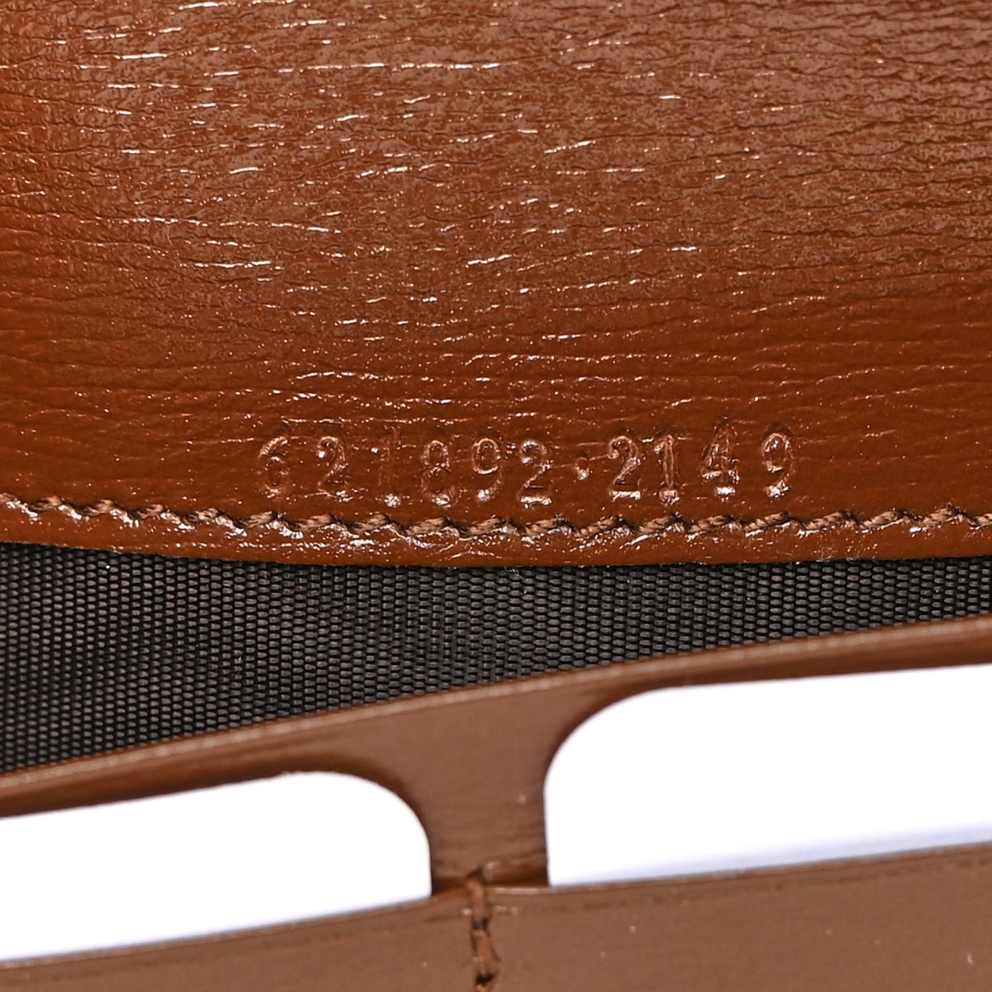 GG Supreme Monogram Azalea Calfskin Horsebit 1955 Wallet On Chain Beige Ebony Brown Sugar