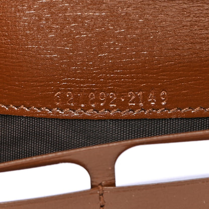 Gucci GG Supreme Monogram Azalea Calfskin Horsebit 1955 Wallet On Chain Beige Ebony Brown Sugar 7 of 11