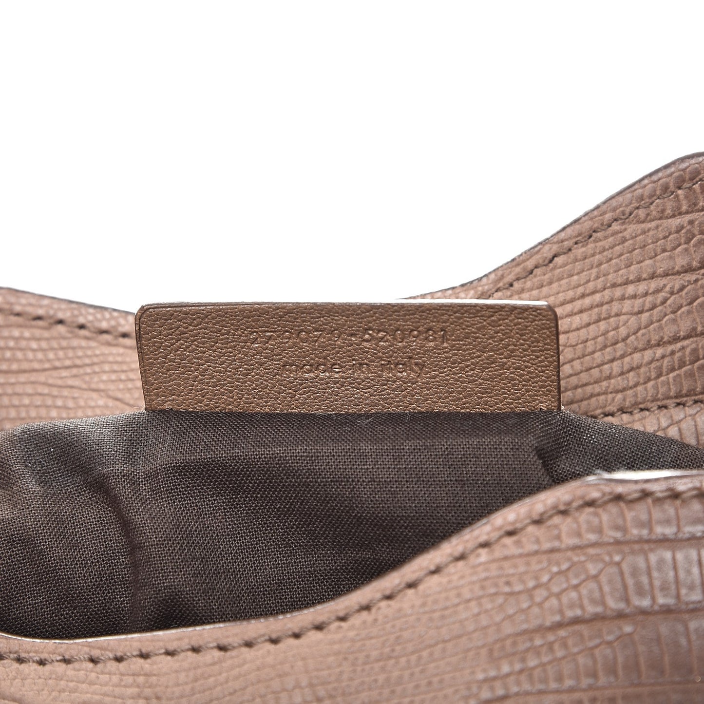 Lizard Calfskin Embossed Medium Cabas ChYc Brown