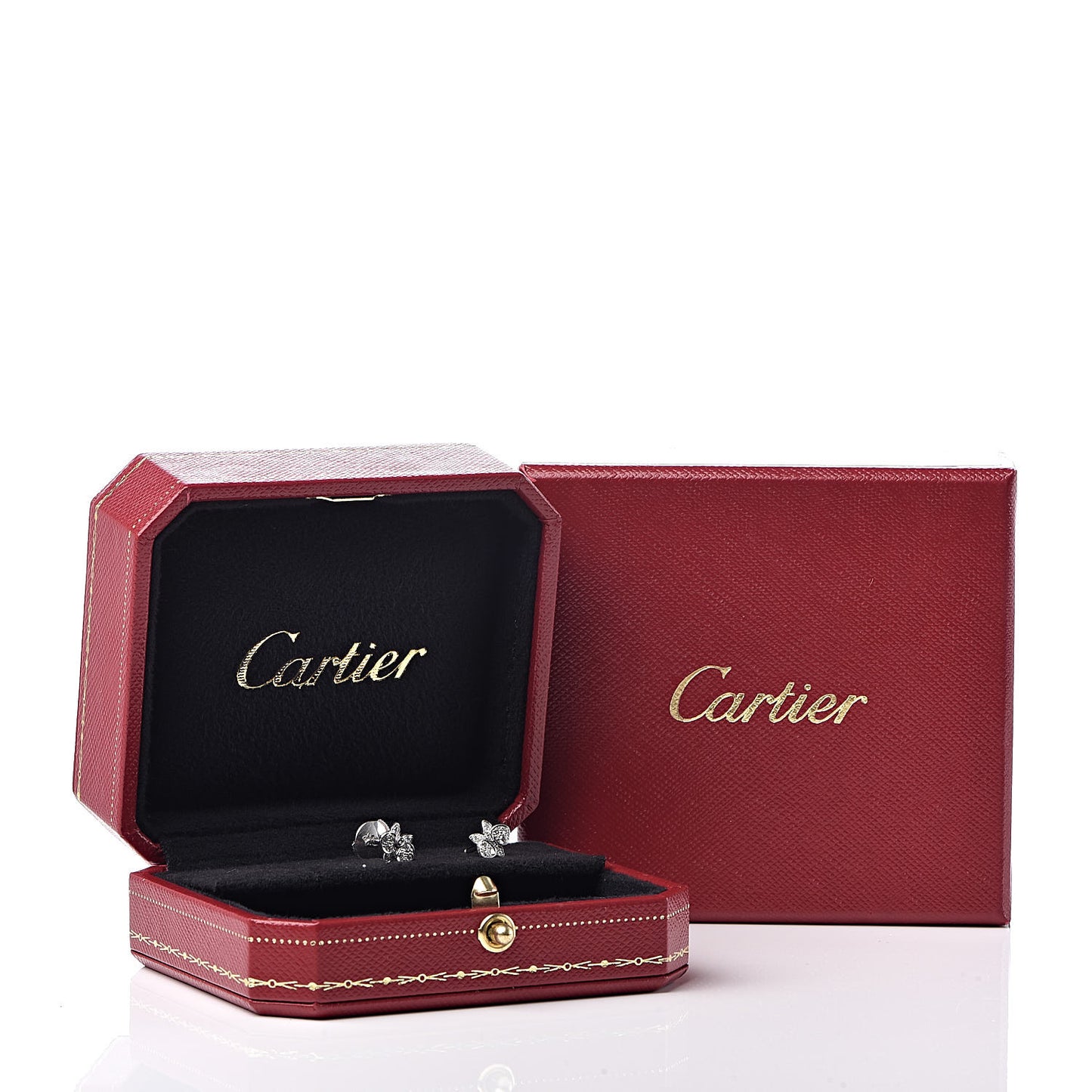18K White Gold Diamond Caresse D'Orchidees Par Earrings