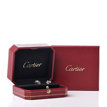 Cartier 18K White Gold Diamond Caresse D'Orchidees Par Earrings 5 of 5