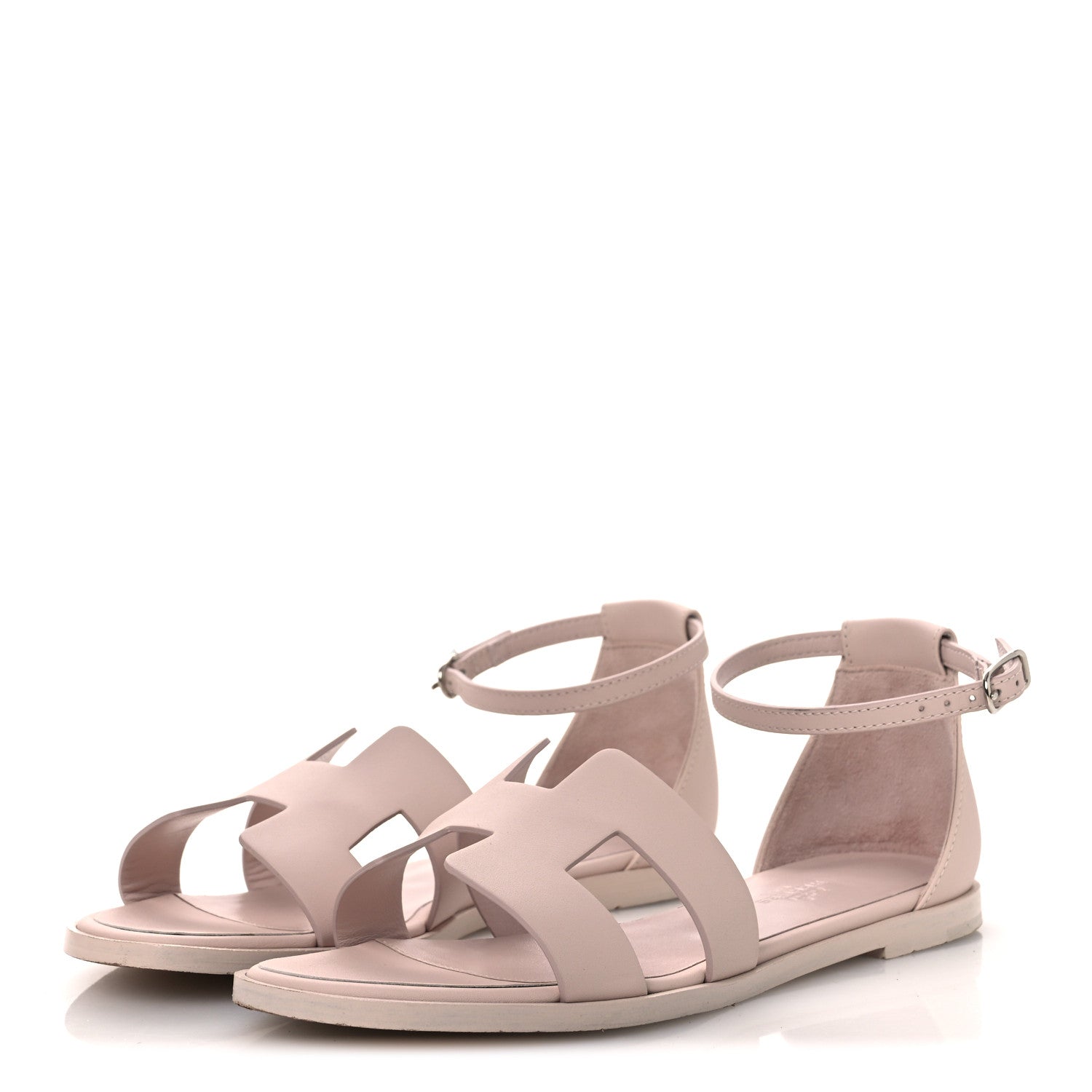 Hermes Calfskin Santorini Sandals 36 Beige Nude 4 of 11