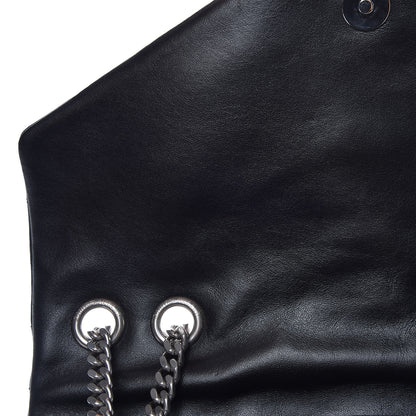 Saint Laurent Calfskin Y Quilted Monogram Medium Loulou Chain Satchel Black 11 of 12