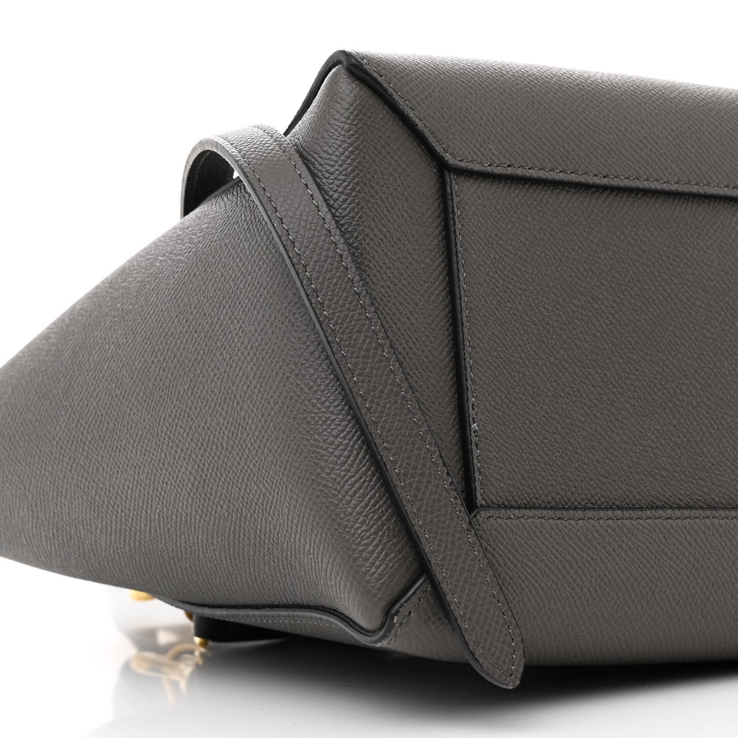 Grained Calfskin Micro Belt Bag Grey