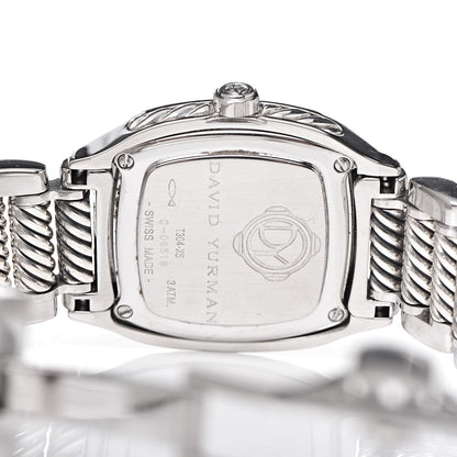 David Yurman Stainless Steel Sterling Silver Diamond Pink Mother of Pearl 25mm Thoroughbred Quartz Watch 5 of 7