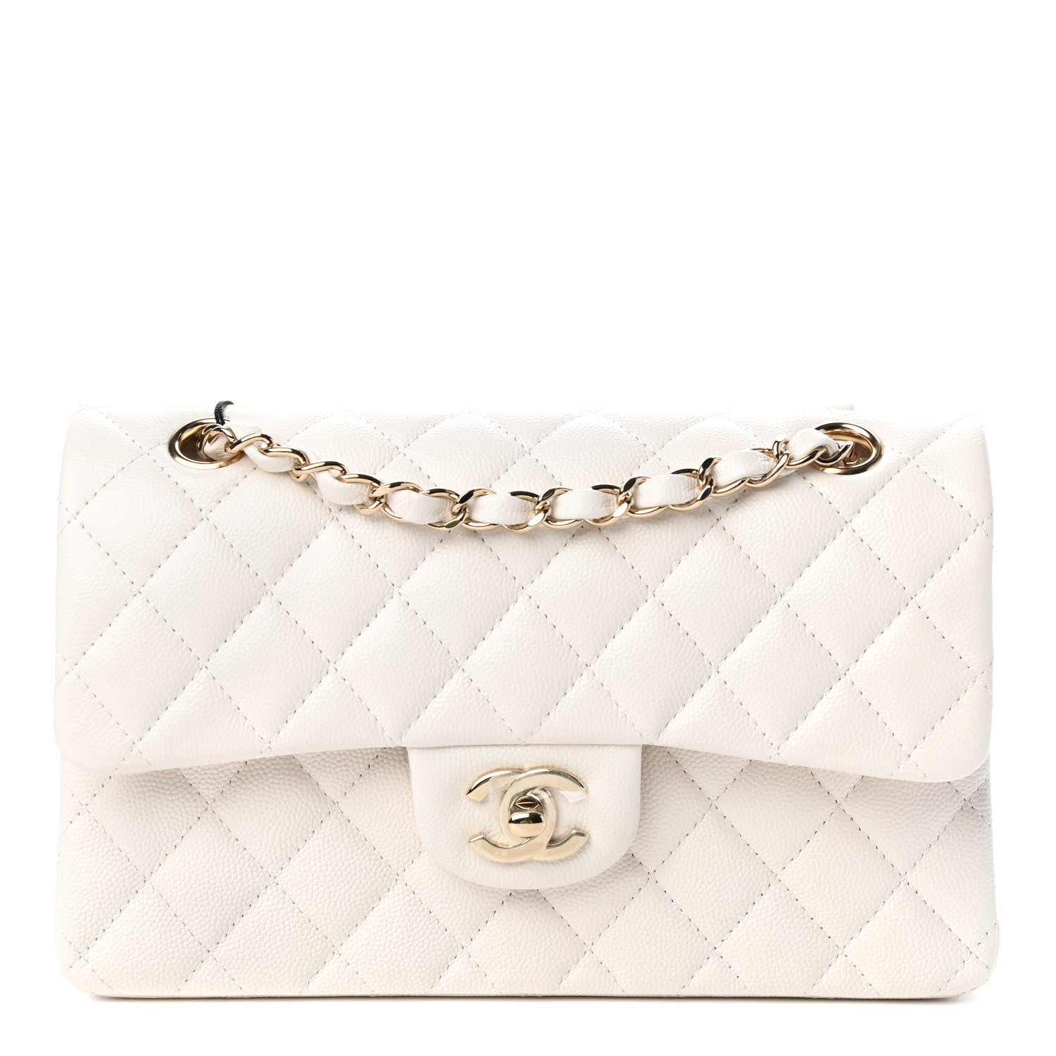 Chanel Caviar Quilted Small Double Flap White 1 of 11