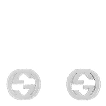 Gucci Sterling Silver Interlocking G Stud Earrings 1 of 4
