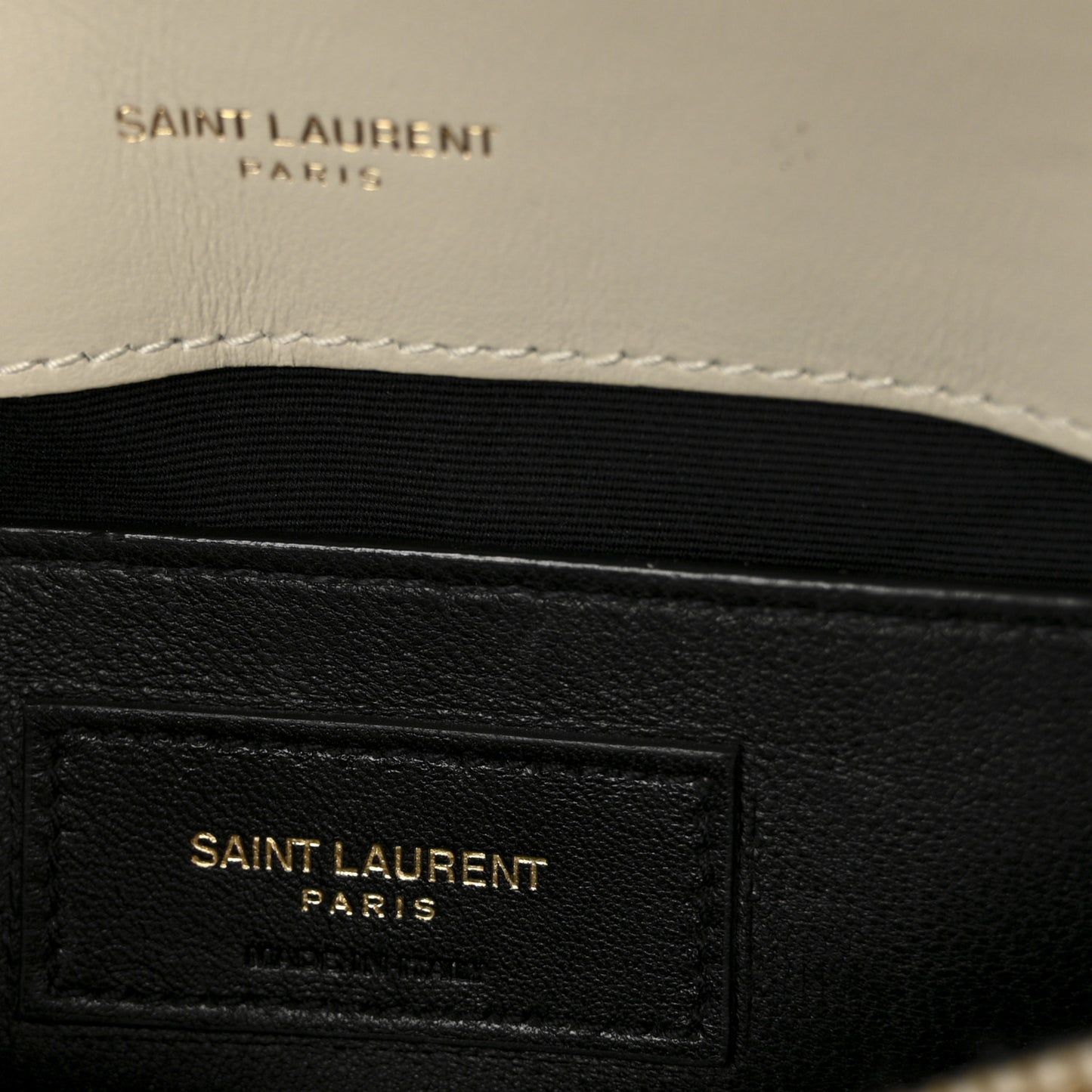 Calfskin Y Quilted Monogram Small Loulou Chain Satchel Crema Soft