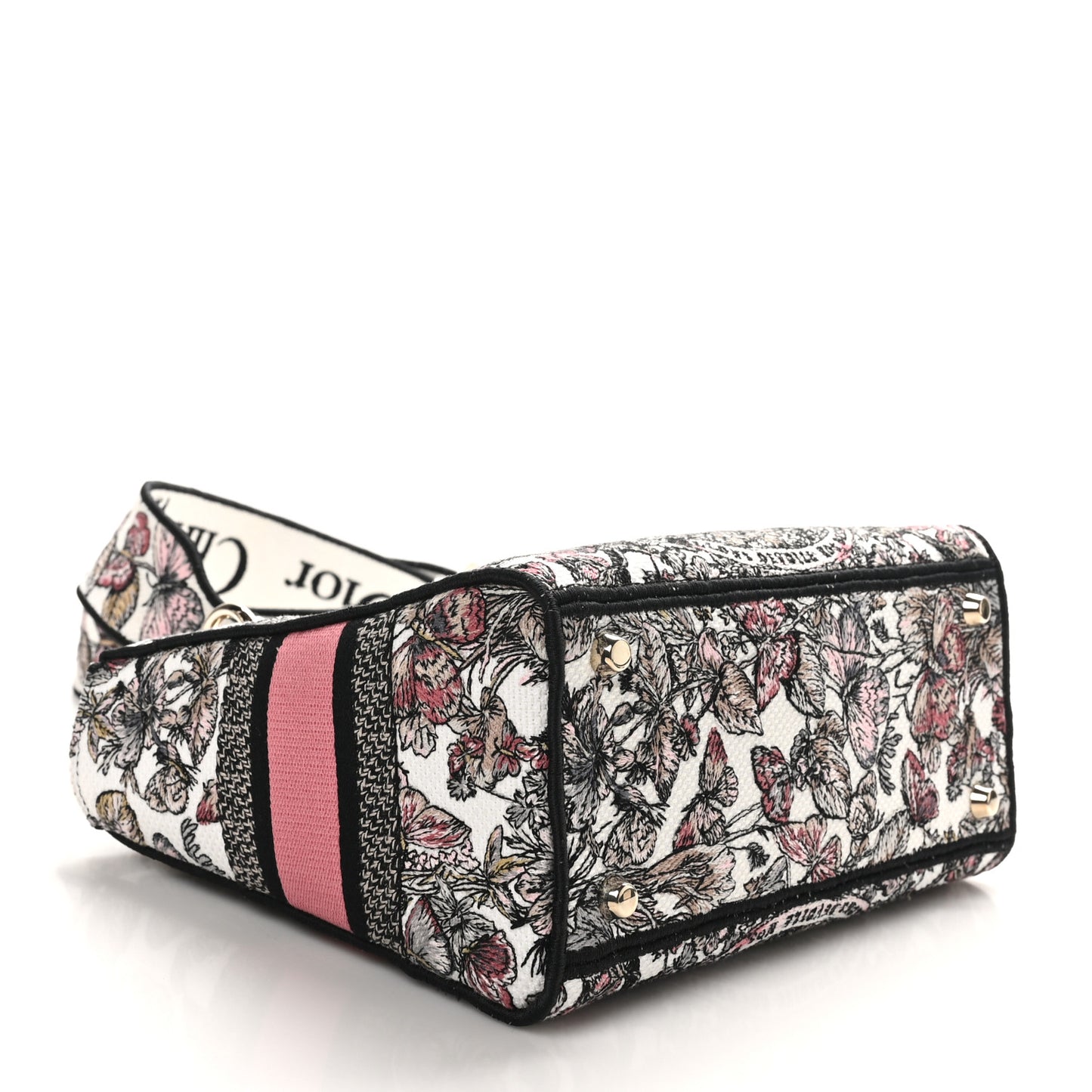 Canvas Embroidered Medium Butterfly Around The World Lady D-Lite White Pastel Pink