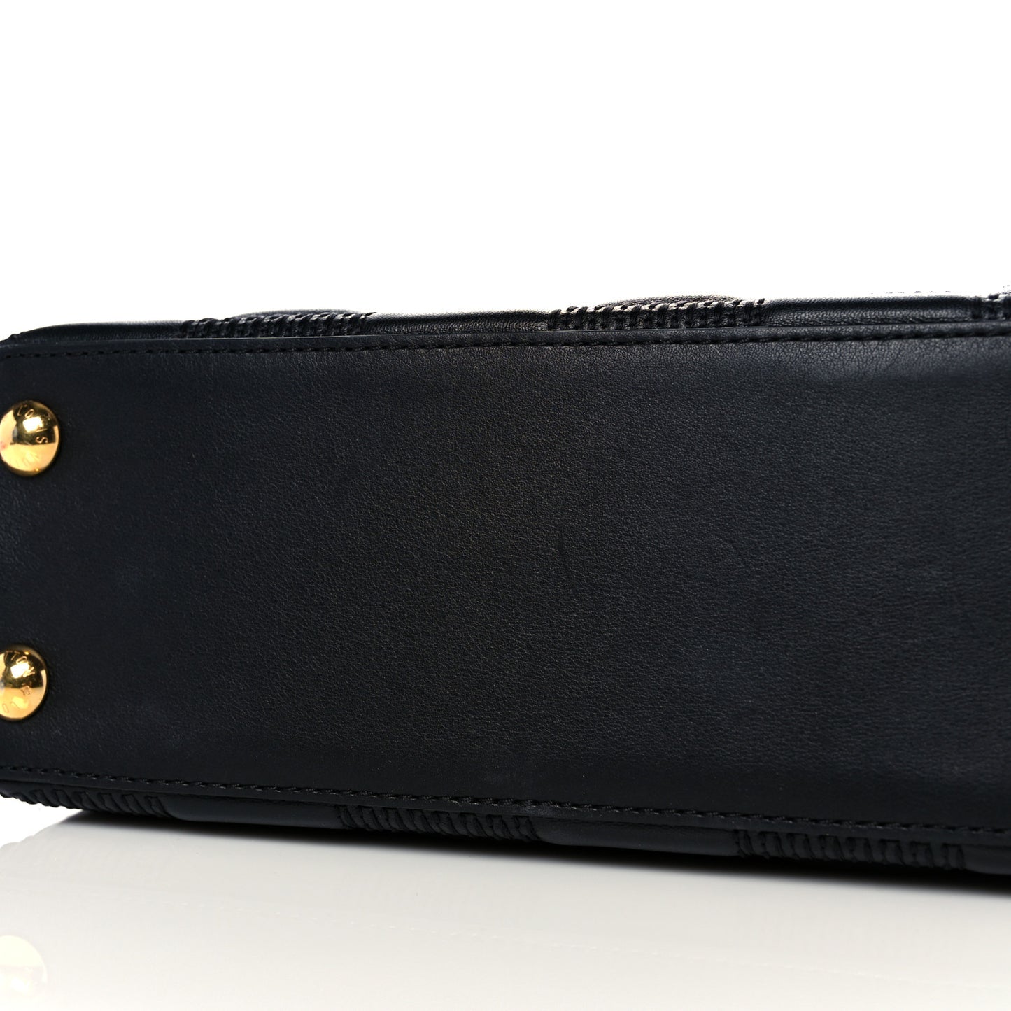 Lambskin Damier Quilt Capucines BB Matte Black
