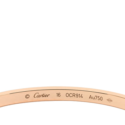 Cartier 18K Pink Gold Diamond Small LOVE Paved Bracelet 16 3 of 3