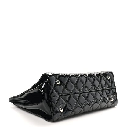 Chanel Patent Quilted Timeless CC Shopping Tote Black 4 of 10