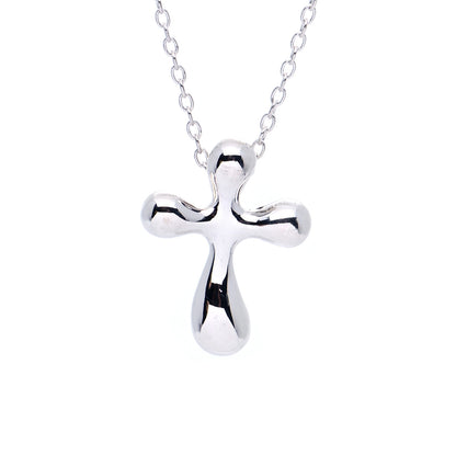 Tiffany Sterling Silver 16mm Elsa Peretti Cross Pendant Necklace 4 of 7