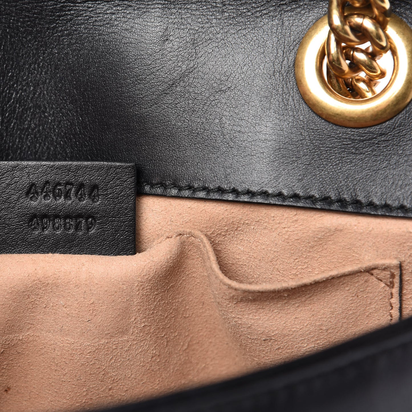 Calfskin Matelasse Mini GG Marmont Shoulder Bag Black