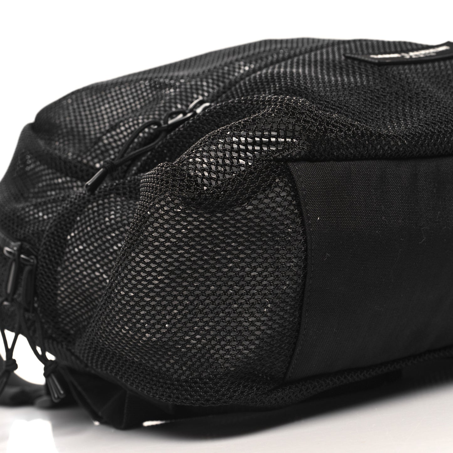 SAINT LAURENT Nylon Mesh Backpack Black
