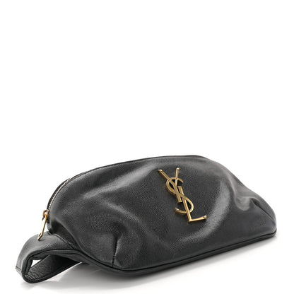 Saint Laurent Grain De Poudre Monogram Belt Bag Black 4 of 10
