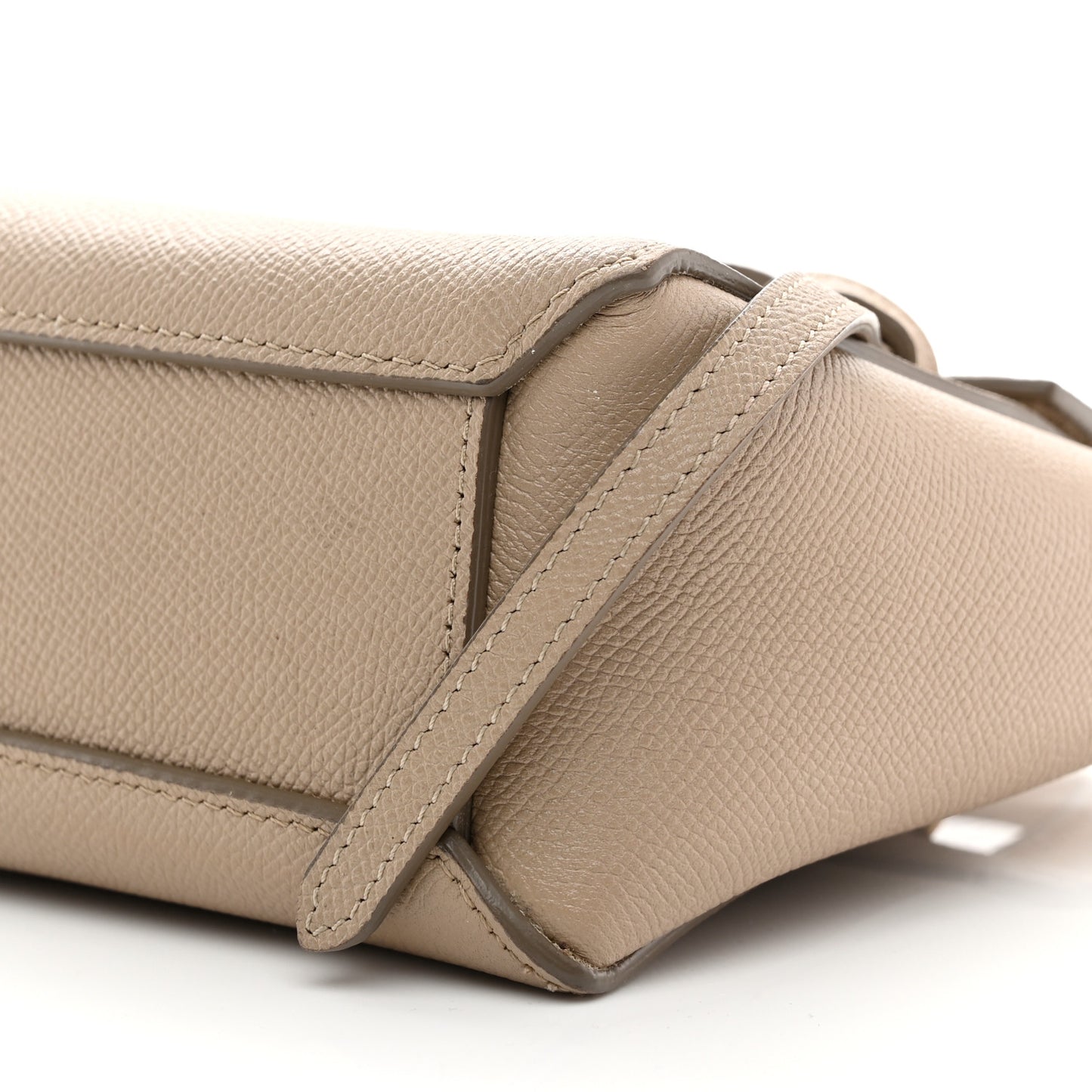 Grained Calfskin Pico Belt Bag Light Taupe