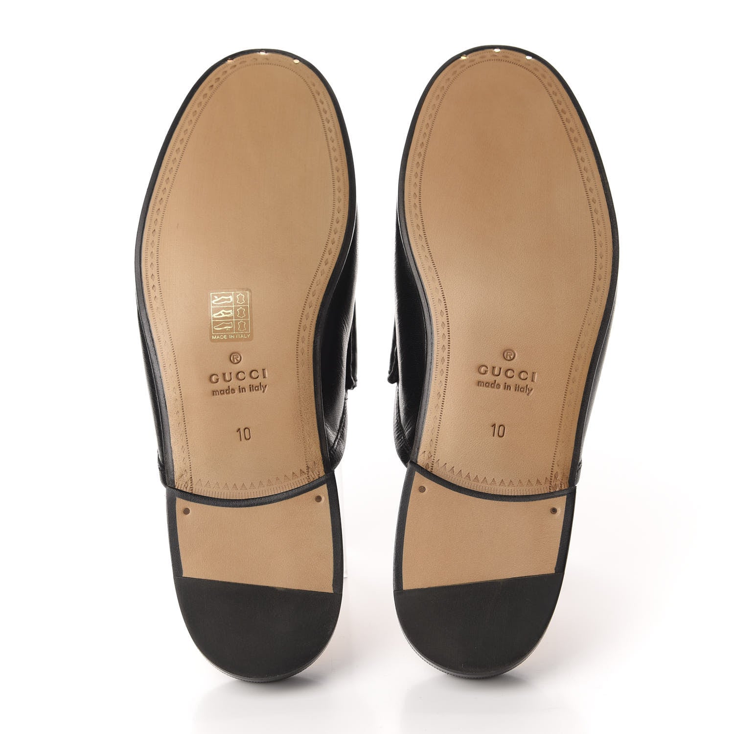 Gucci Goatskin Mens Horsebit Slippers 10 Black 6 of 10