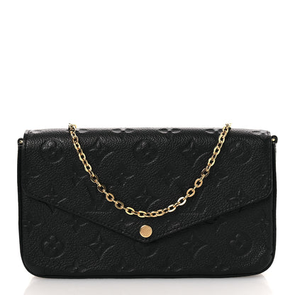 Louis Vuitton Empreinte Pochette Felicie Chain Wallet Black 1 of 13