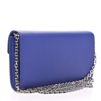 MCM Calfskin Studded Patricia Wallet On Chain Spectrum Blue 3 of 9