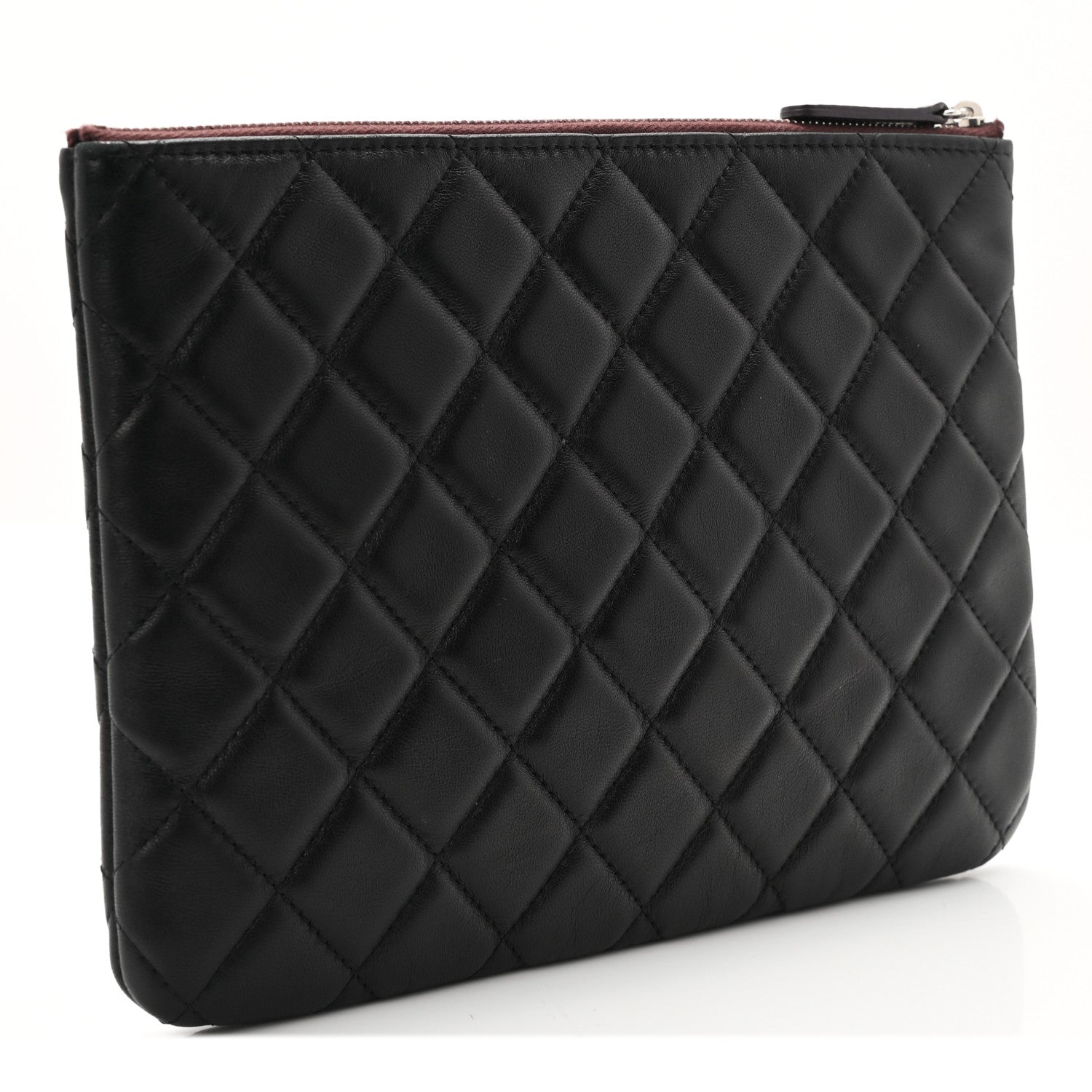 Chanel Lambskin Quilted Medium Cosmetic Case Black 3 of 7
