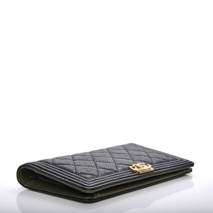 Chanel Caviar Quilted Boy Yen Wallet Black 4 of 9