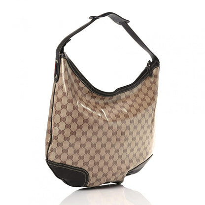 Gucci Crystal Monogram Large Princy Hobo Dark Brown 3 of 12