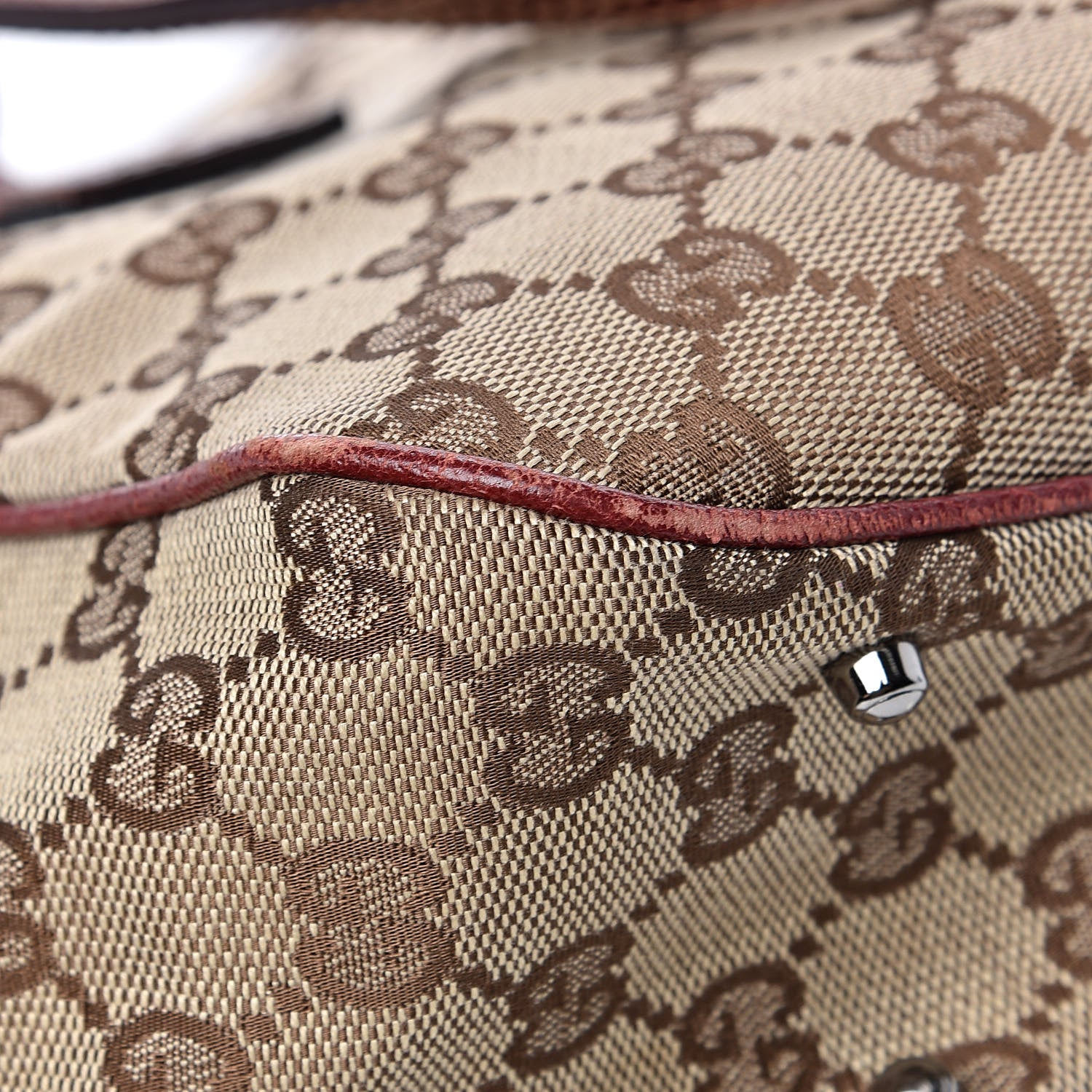 Gucci Monogram Medium Tote Red 11 of 13