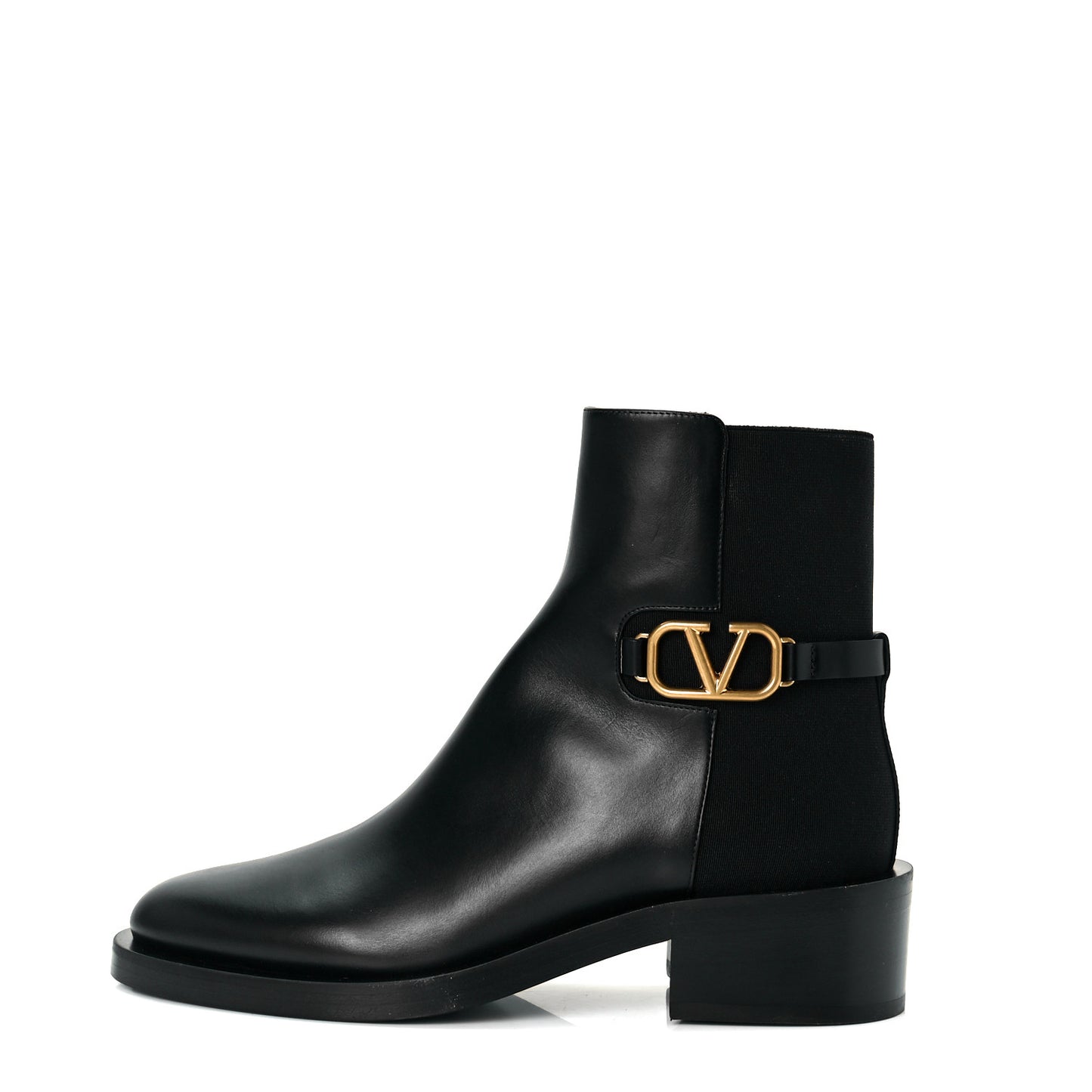 Calfskin VLogo 30mm Ankle Boots 39 Black