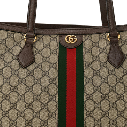 Gucci GG Supreme Monogram Medium Ophidia Shopping Tote Brown 8 of 13