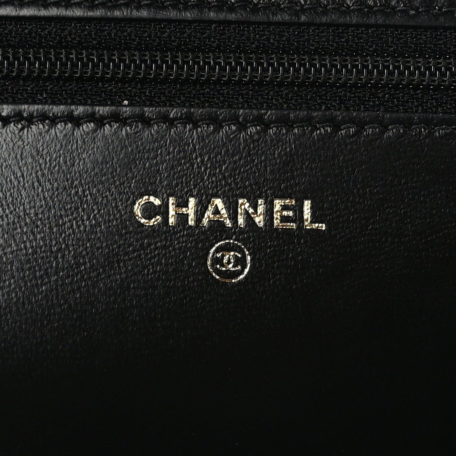 Chanel Lambskin Quilted Chain Around Wallet On Chain WOC Black 6 of 10