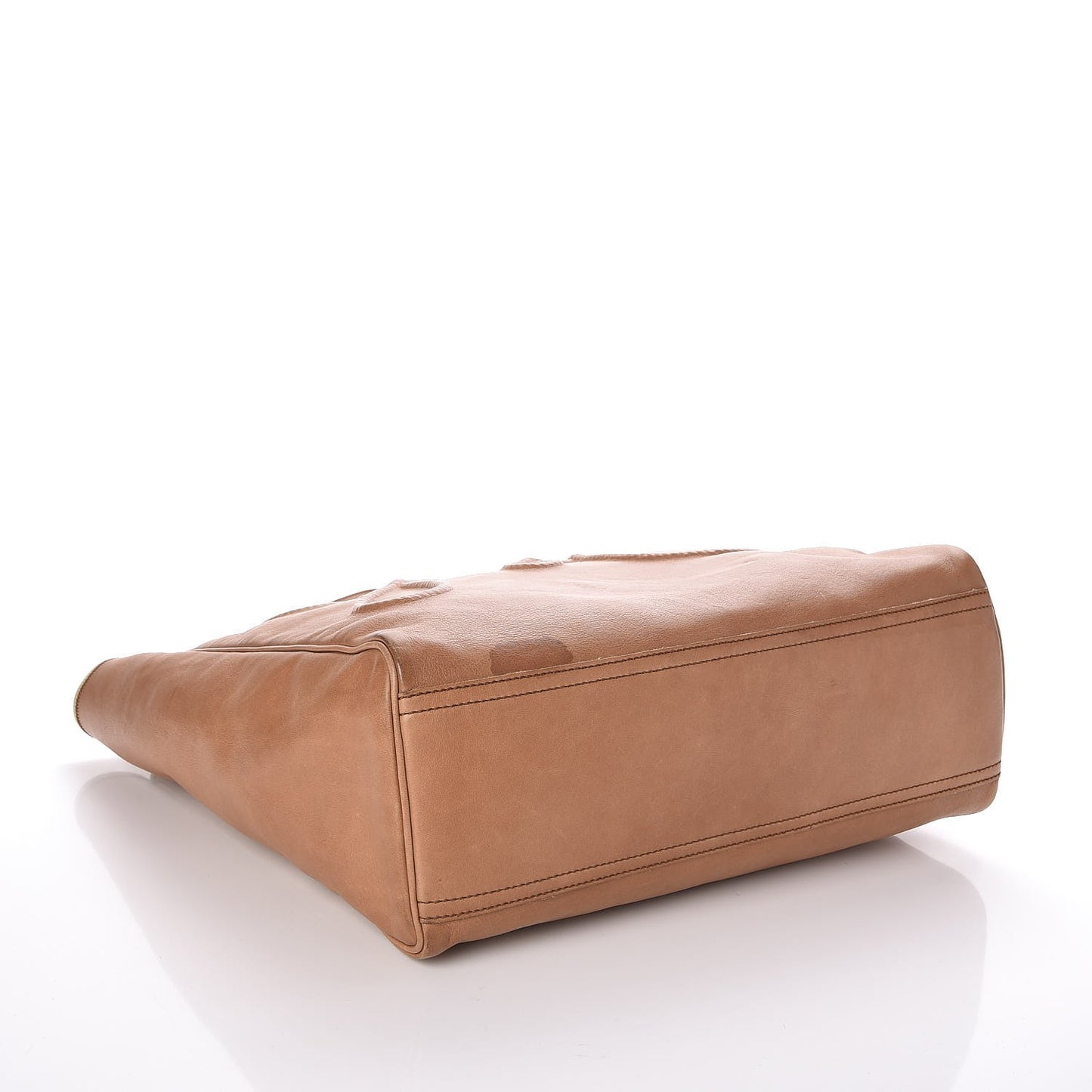 Calfskin Charms Shopping Tote Beige
