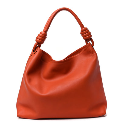 Loewe Calfskin Small Flamenco Knot Hobo Orange 1 of 9