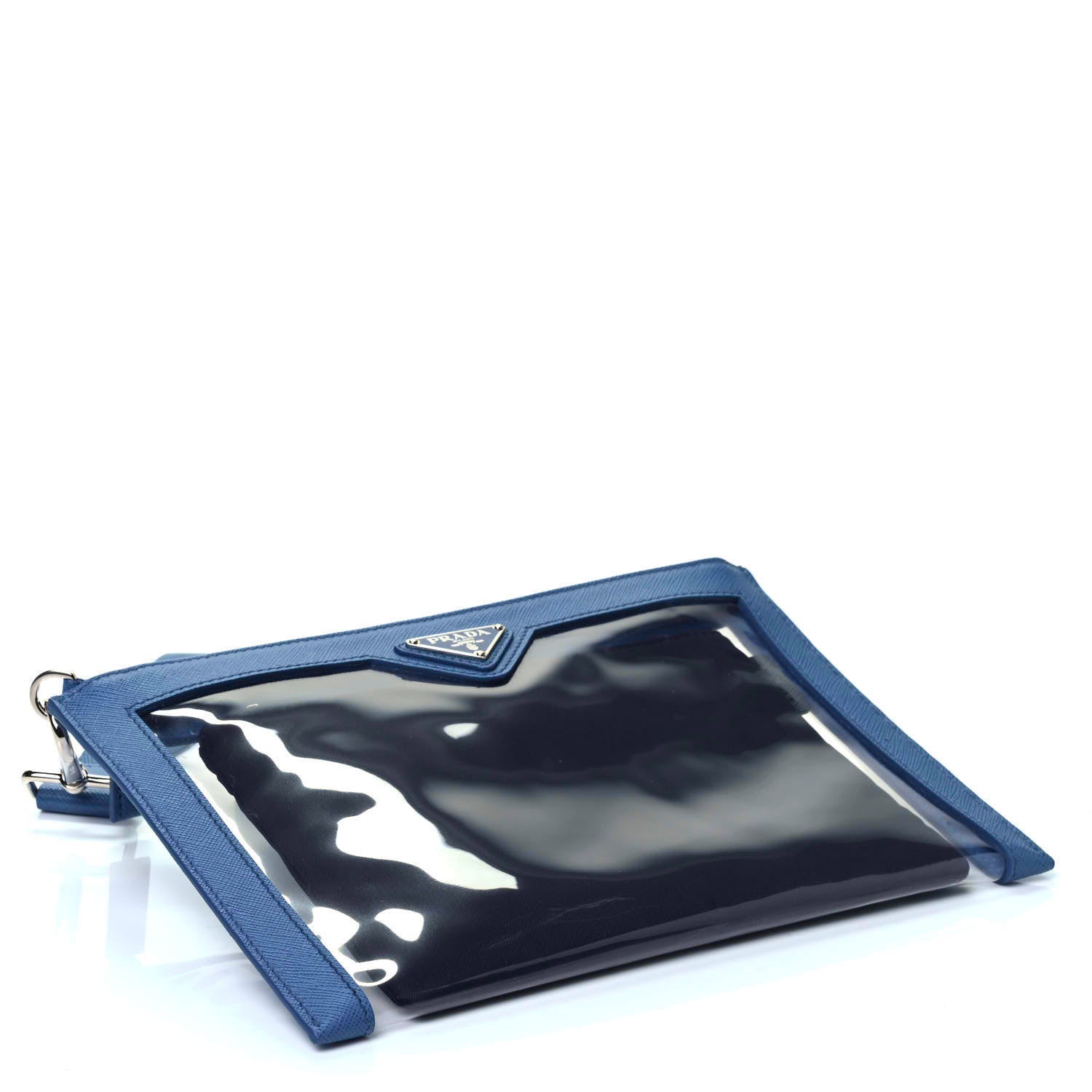 Prada Saffiano PVC Wristelt Pouch Marea 3 of 4