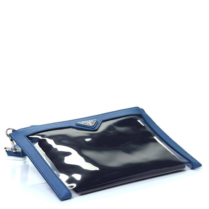 Prada Saffiano PVC Wristelt Pouch Marea 3 of 4