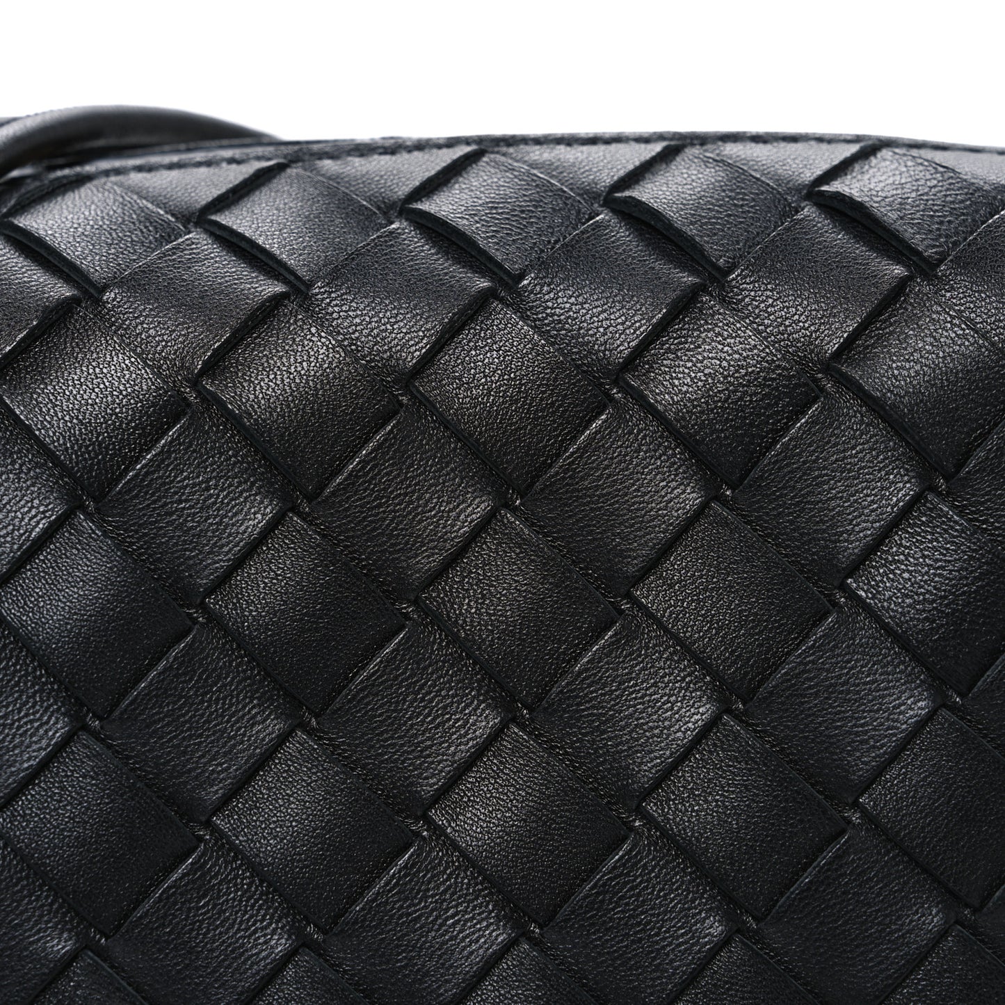 Nappa Intrecciato Small Loop Camera Bag Black