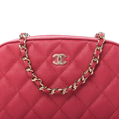 Chanel Caviar Quilted Camera Case Dark Pink 10 of 11