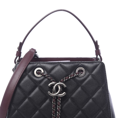 Chanel Caviar Quilted Small CC Bucket Bag Black 10 of 11