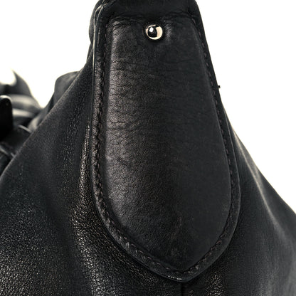 Prada Soft Calfskin Pleated Hobo Black 12 of 12
