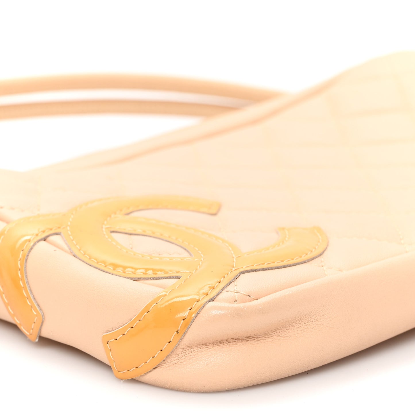 Calfskin Quilted Cambon Pochette Beige