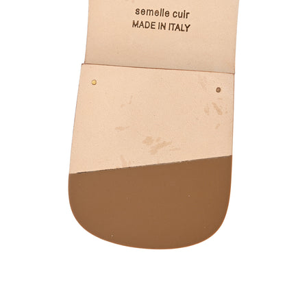 Hermes Box Calfskin Oran Sandals 38 Gold 10 of 10