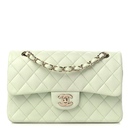 Chanel Caviar Quilted Small Double Flap Light Green 1 of 9