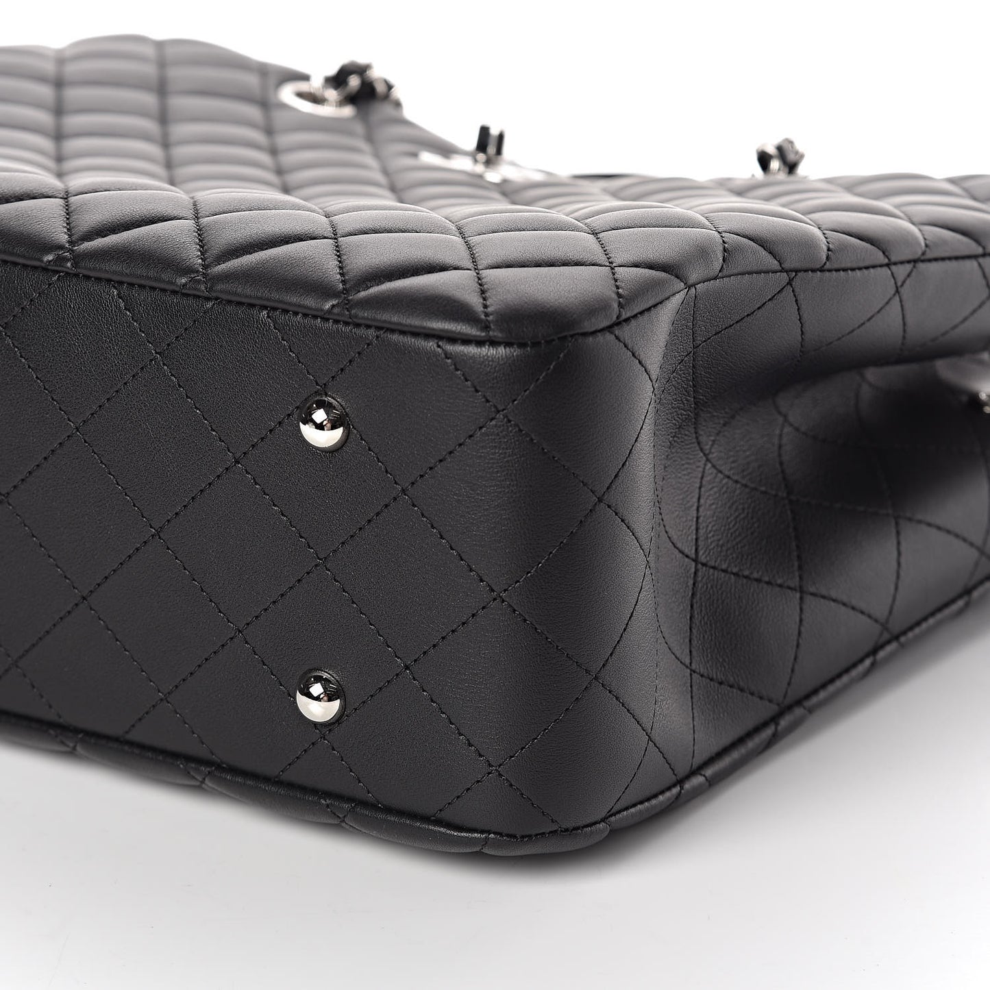 Calfskin Large Classic Shopping Tote Black