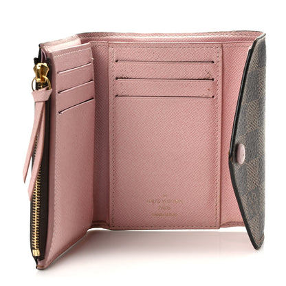Louis Vuitton Damier Ebene Victorine Wallet Rose Ballerine 5 of 6