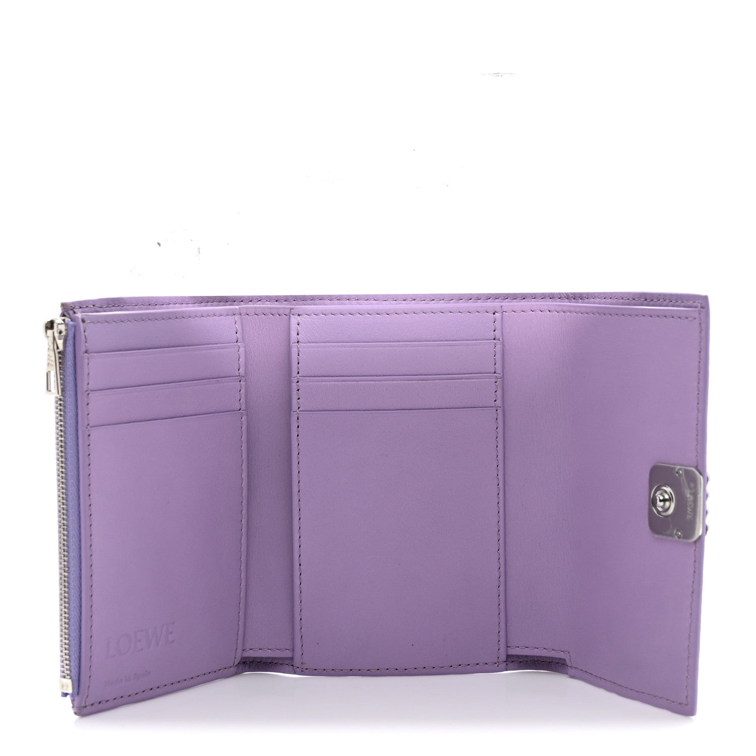 Loewe Pebble Grain Calfskin Anagram Small Vertical Wallet Light Mauve 5 of 8