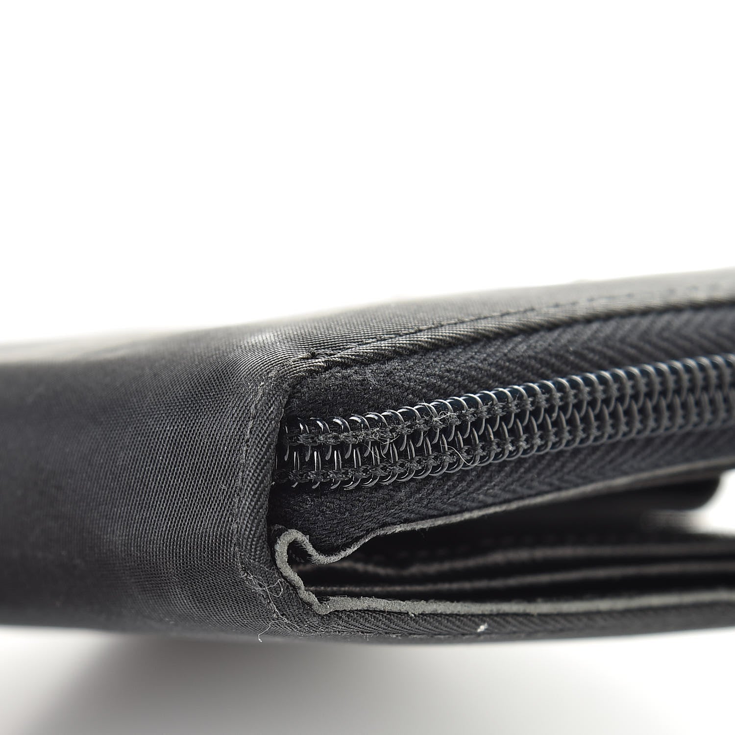 Prada Tessuto Nylon Compact Zip Around Wallet Black 11 of 13